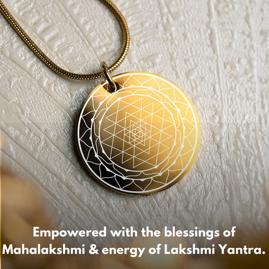 Prosperity Lakshmi Yantra Circle Necklace