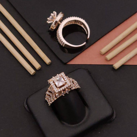 Dazzling Adjustable Diamond Ring – Anti-Tarnish & Perfect for Gifting