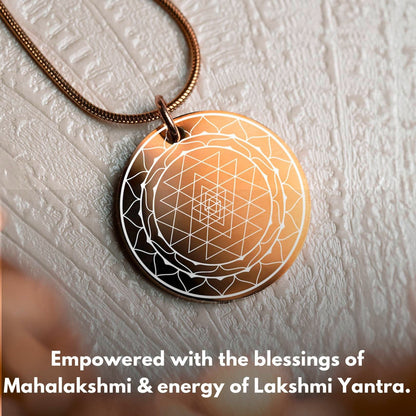 Prosperity Lakshmi Yantra Circle Necklace