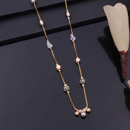 Elegant 3-Tone Anti-Tarnish Chains for Women – Timeless Style & Durability