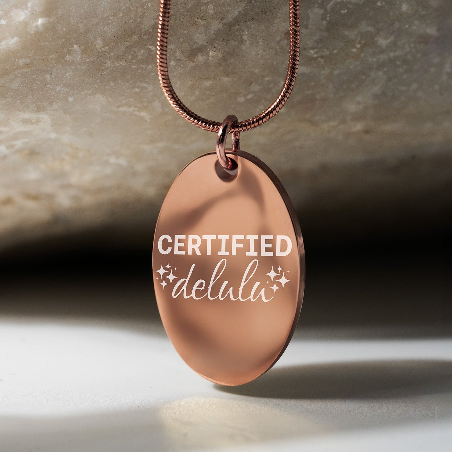 Certified Delulu Oval Necklace