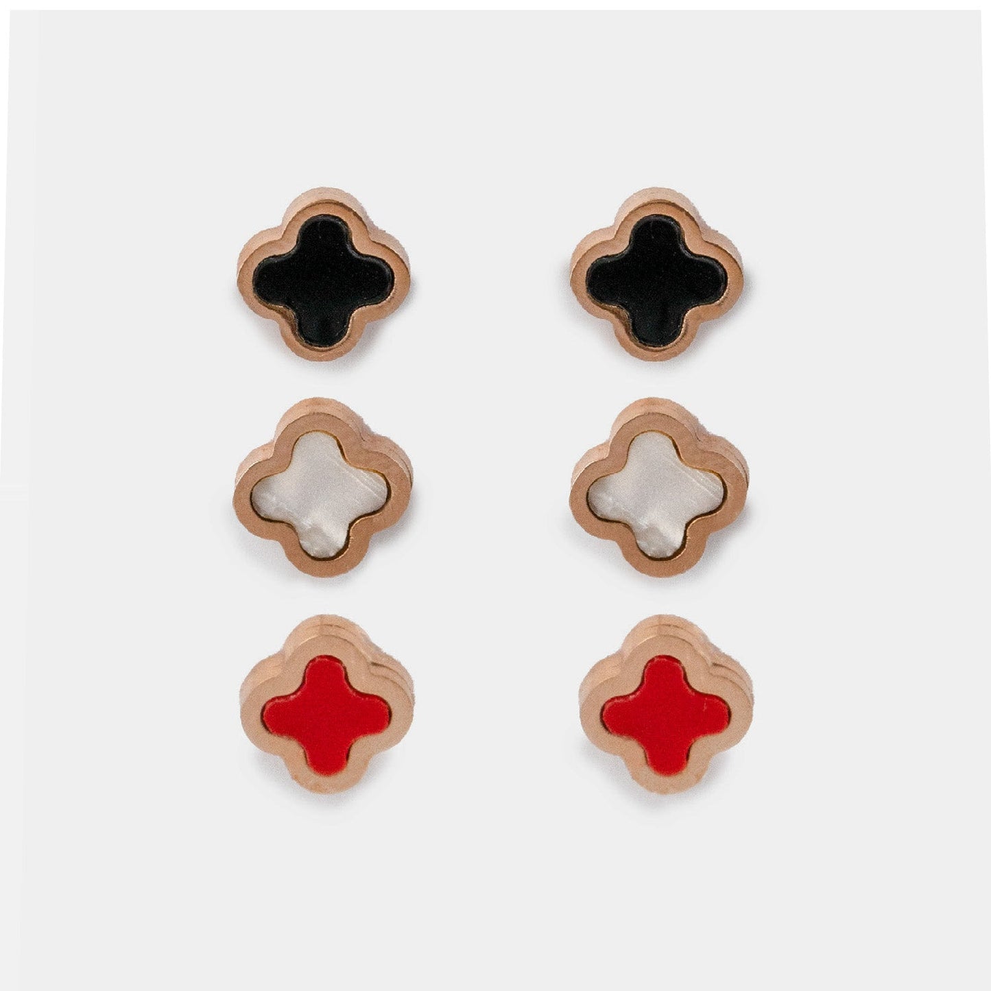 Clover Earring Stud Set (Pack of 3)