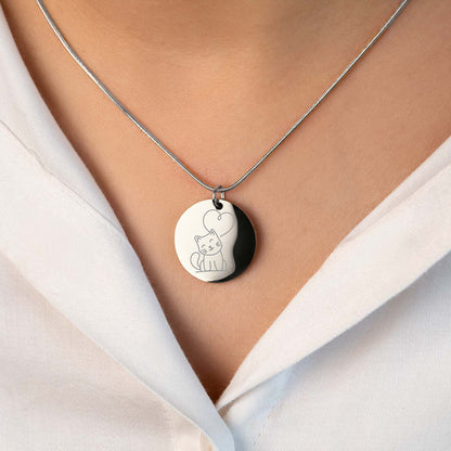 Cute Cat Circle Necklace