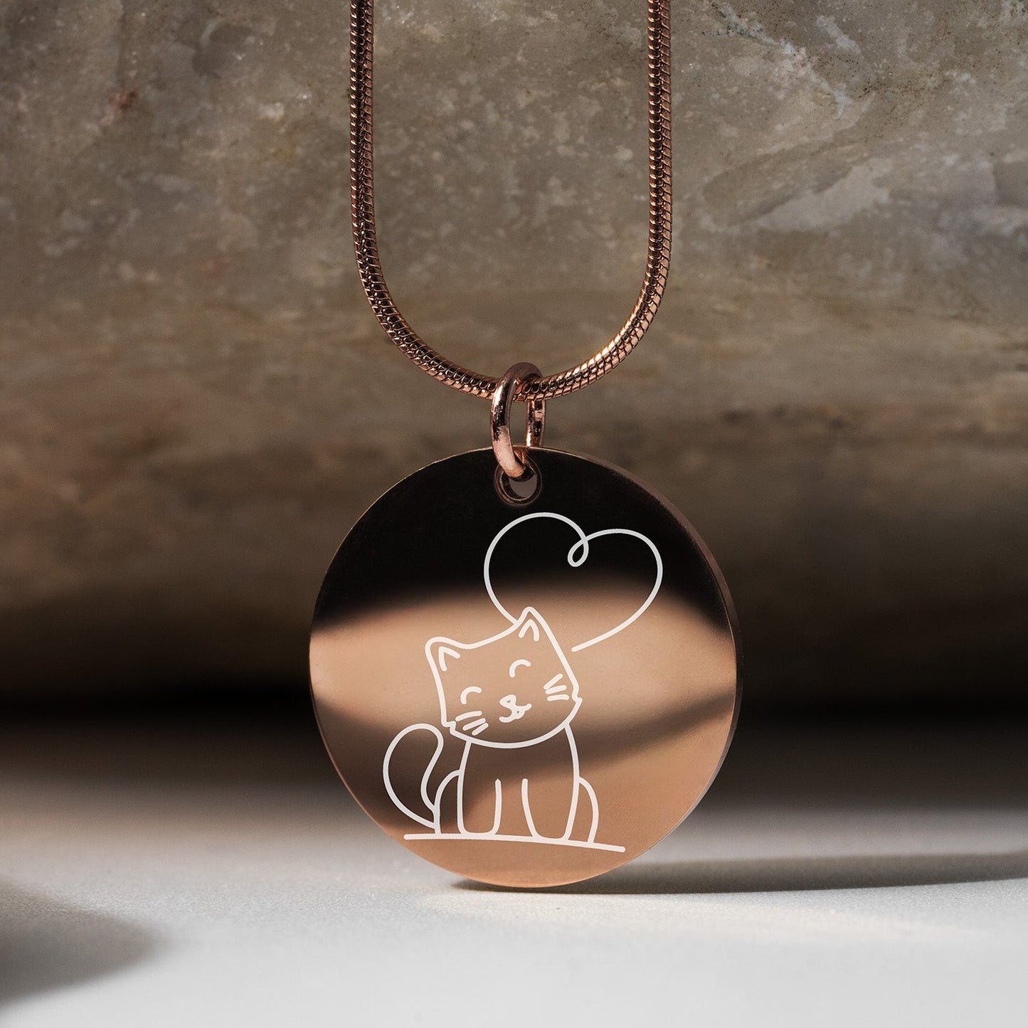 Cute Cat Circle Necklace