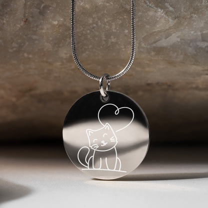 Cute Cat Circle Necklace