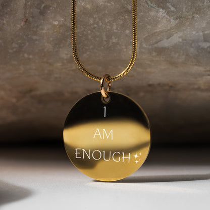 I AM ENOUGH Circle Necklace