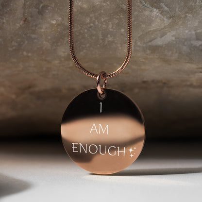 I AM ENOUGH Circle Necklace