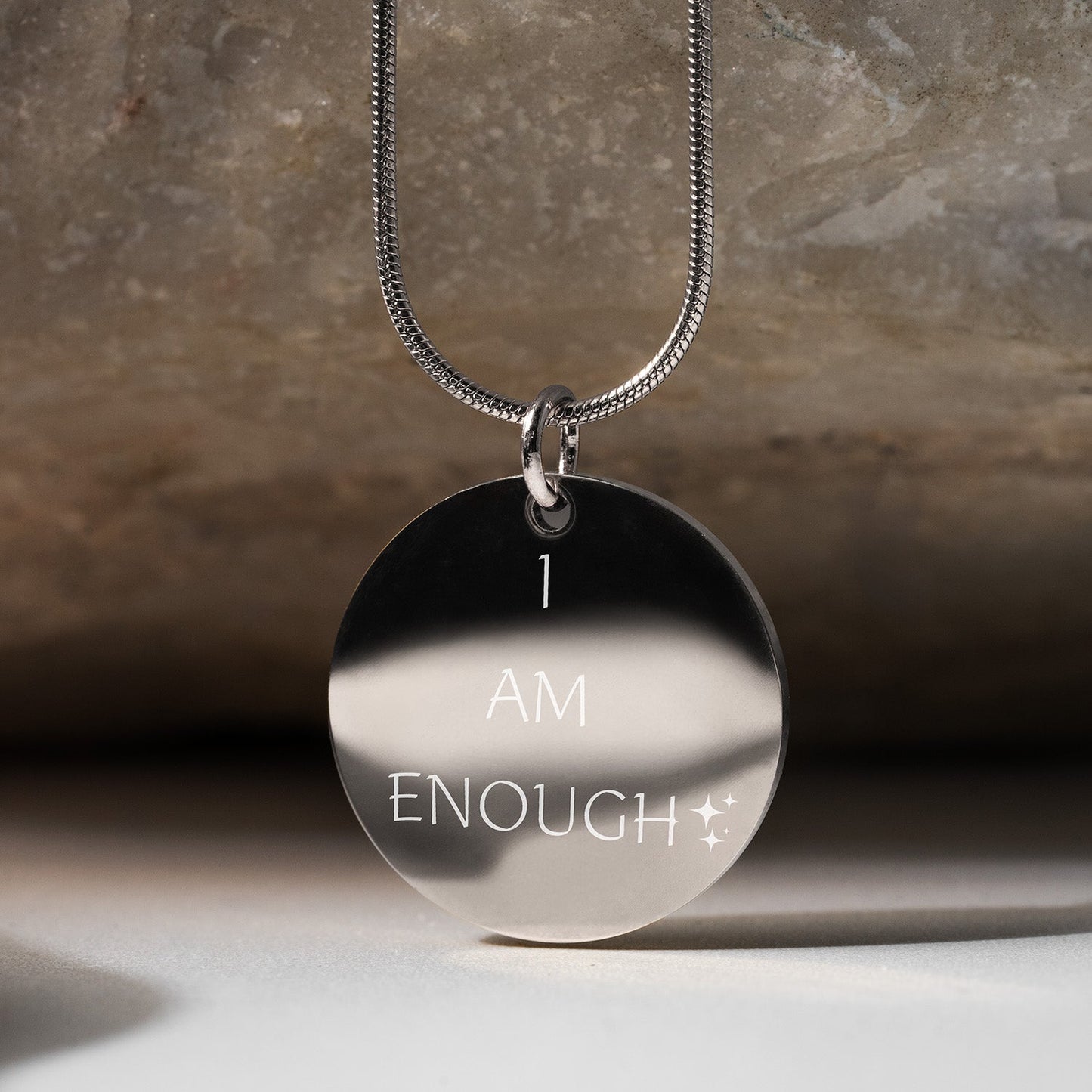 I AM ENOUGH Circle Necklace